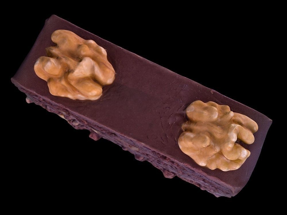 Chocolate cake slice 3D model_4