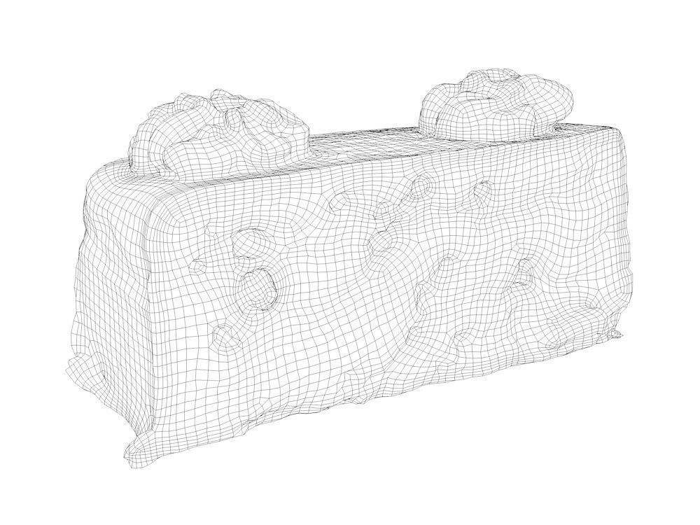 Chocolate cake slice 3D model_6