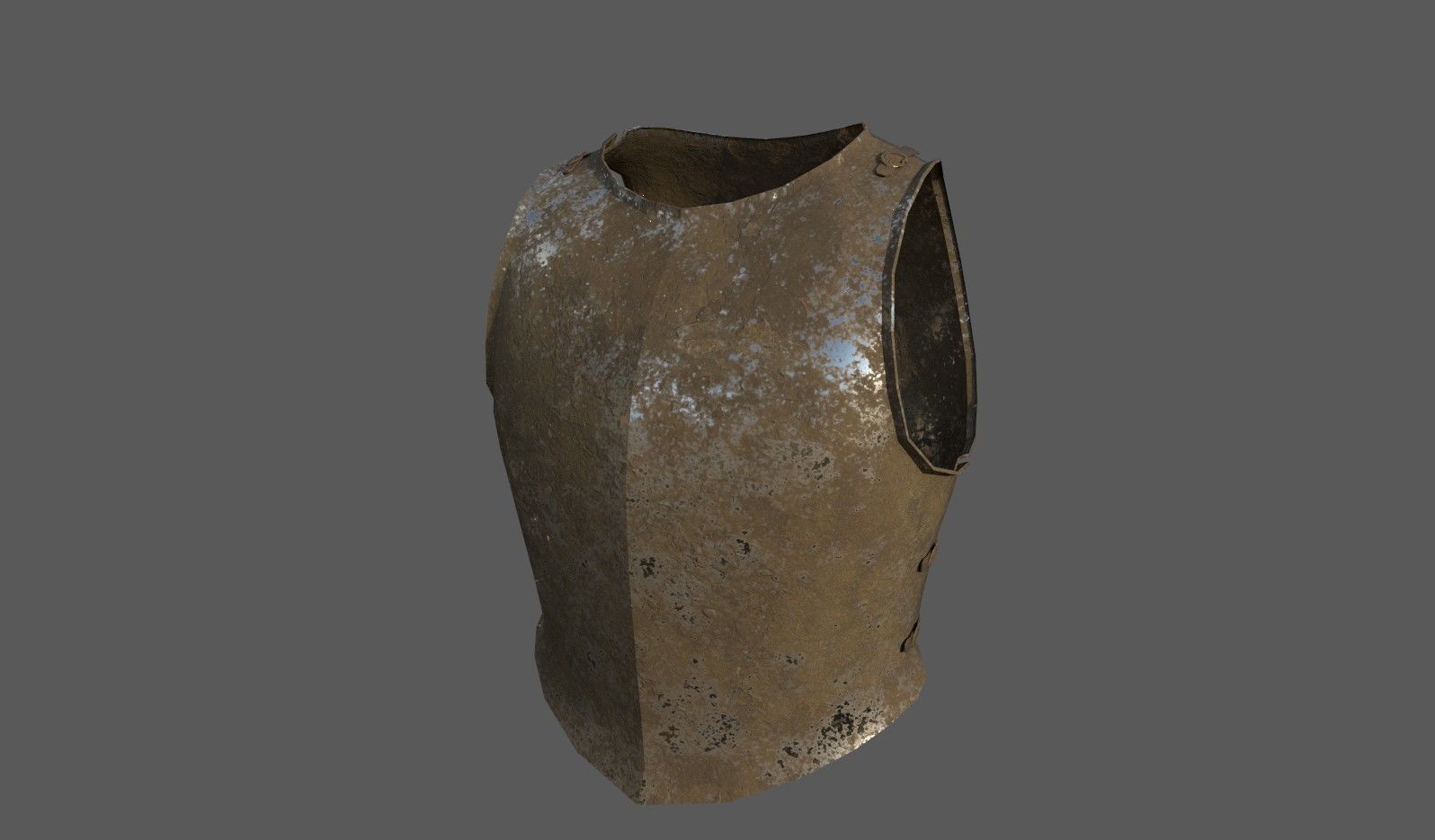 Cuirass R1 Low-poly 3D model_3