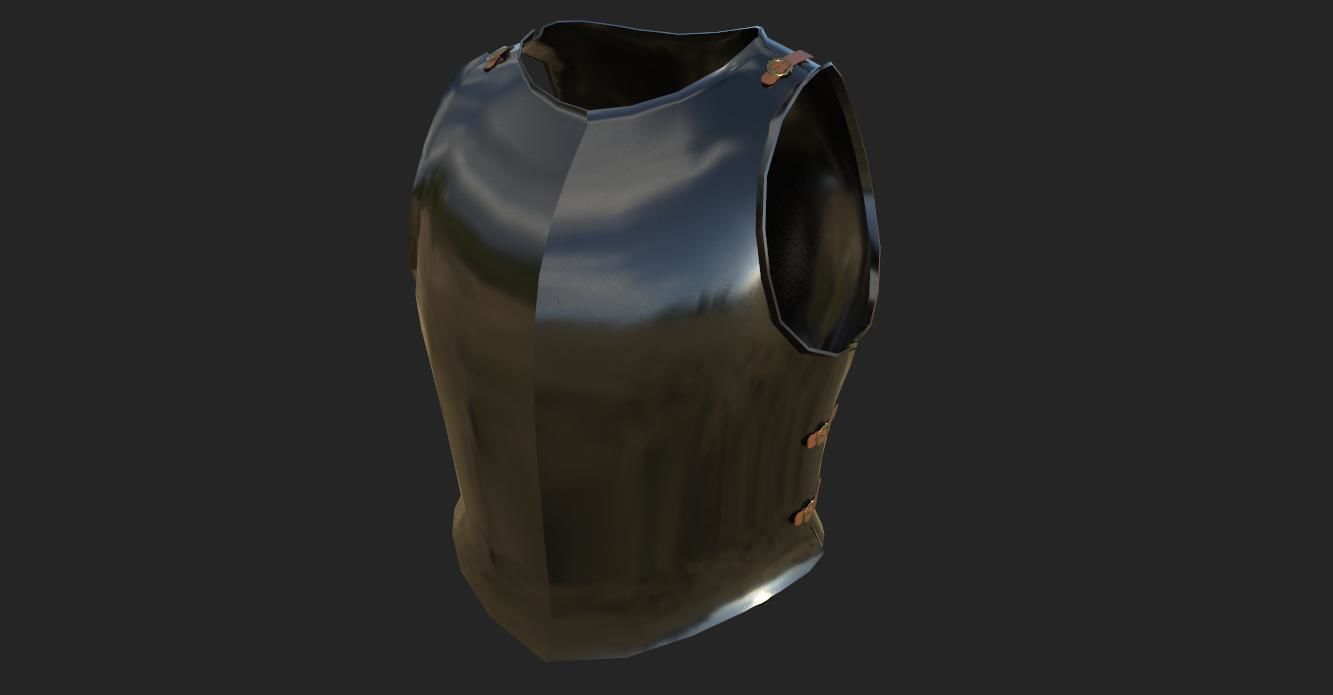 Cuirass R1 Low-poly 3D model_1