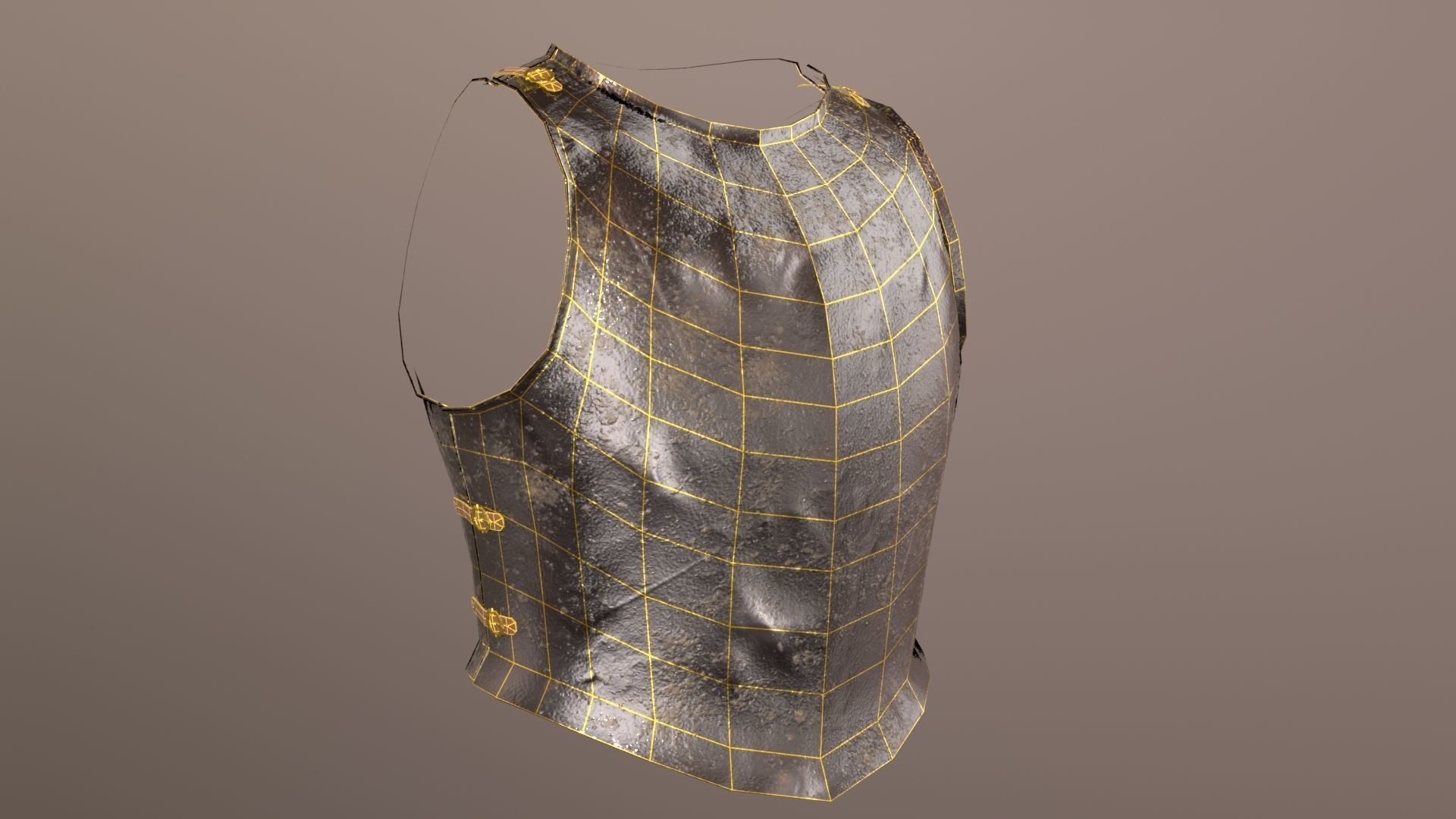Cuirass R1 Low-poly 3D model_11