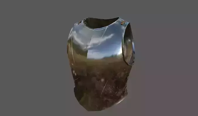 Cuirass R1 Low-poly 3D model