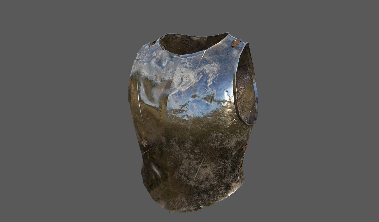 Cuirass R1 Low-poly 3D model_4