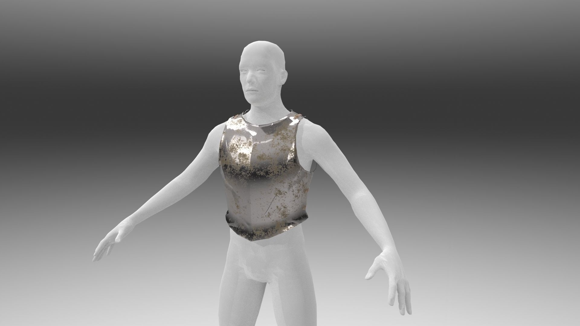 Cuirass R1 Low-poly 3D model_8