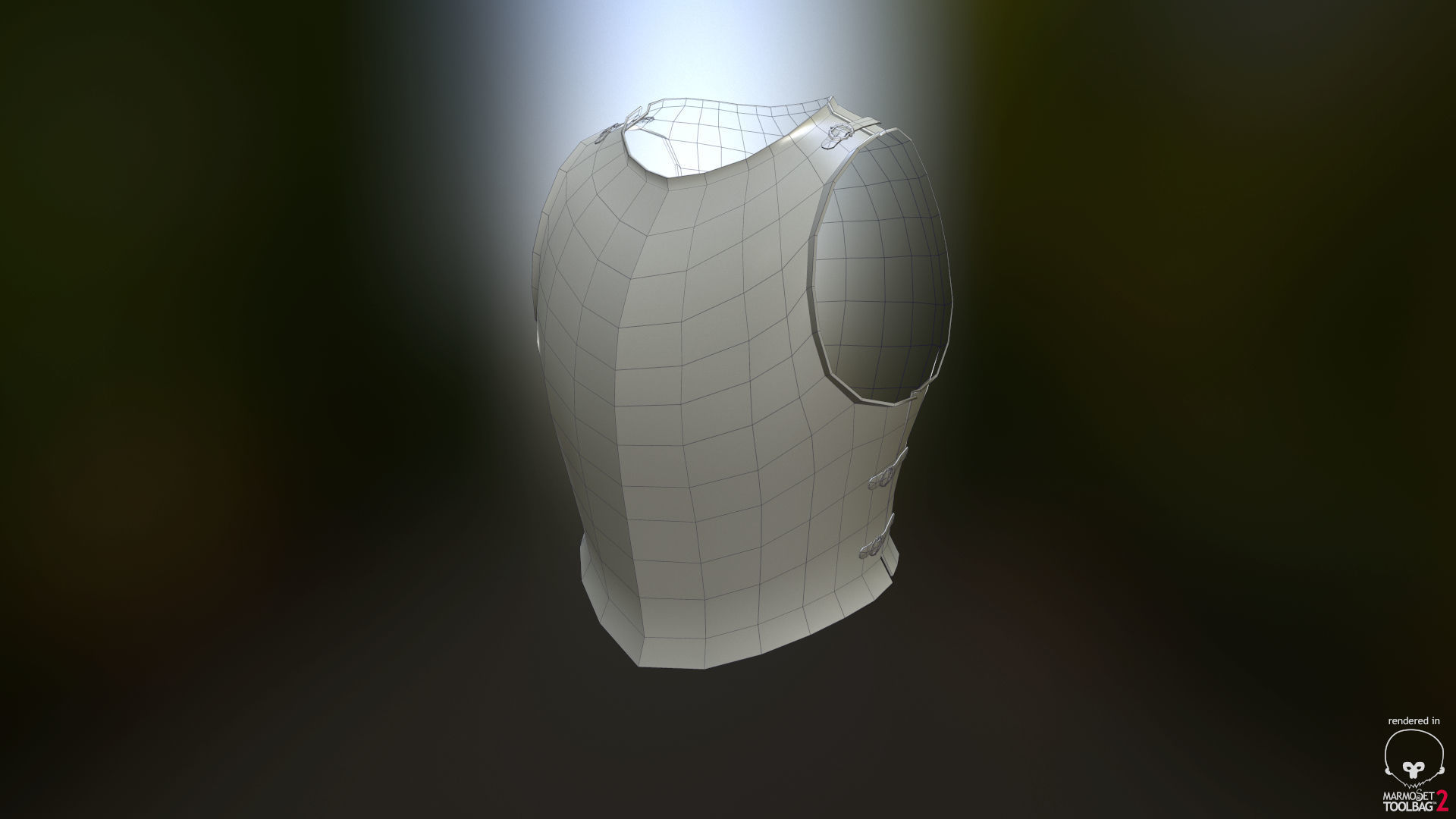 Cuirass R1 Low-poly 3D model_2