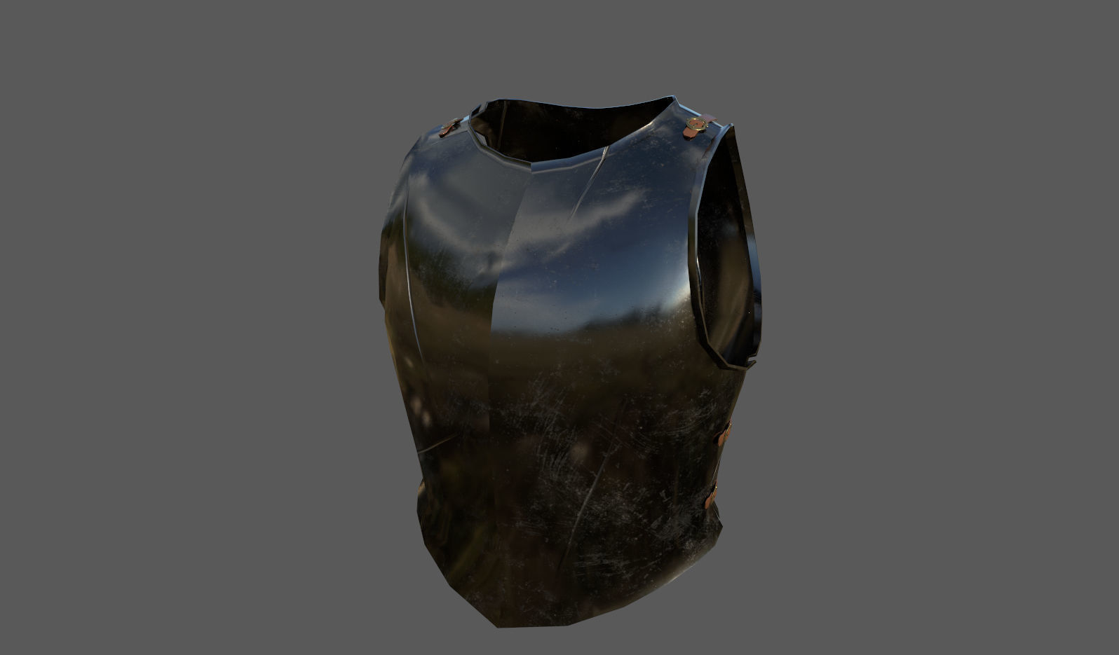 Cuirass R1 Low-poly 3D model_6
