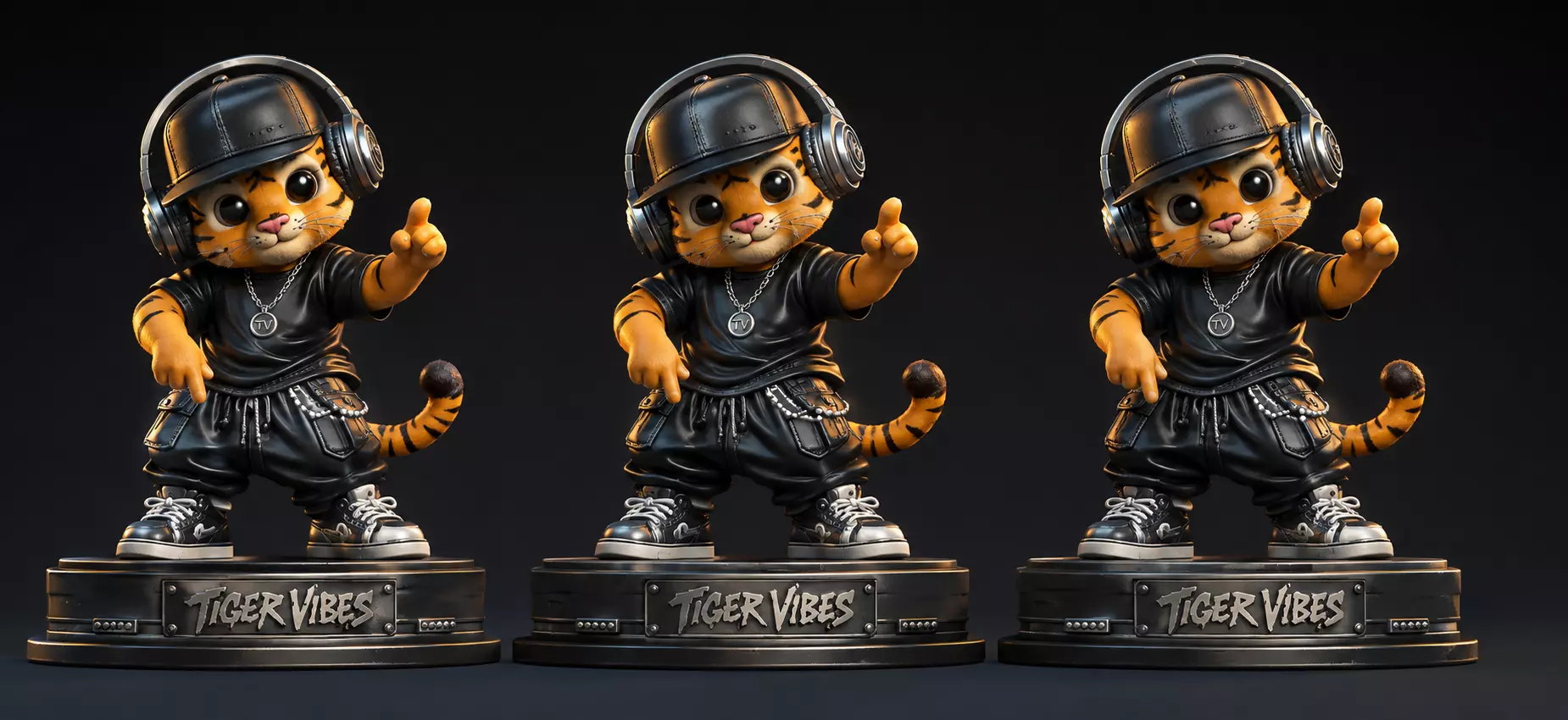 Tiger Vibes Urban Street Tiger Cub Collectible STL 3D print model