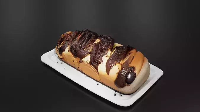 Brioche Babka with Chocolate and Hazelnuts - 01 3D print model 3