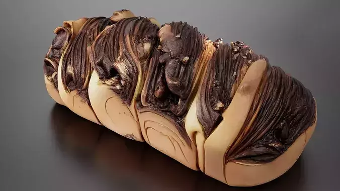 Brioche Babka with Chocolate and Hazelnuts - 02 3D print model 2