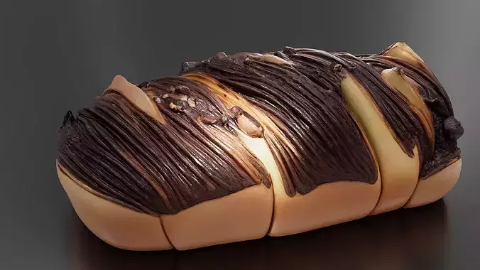 Brioche Babka with Chocolate and Hazelnuts - 02 3D print model 3