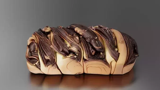 Brioche Babka with Chocolate and Hazelnuts - 02 3D print model 5
