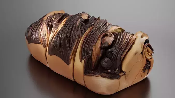 Brioche Babka with Chocolate and Hazelnuts - 02 3D print model 4