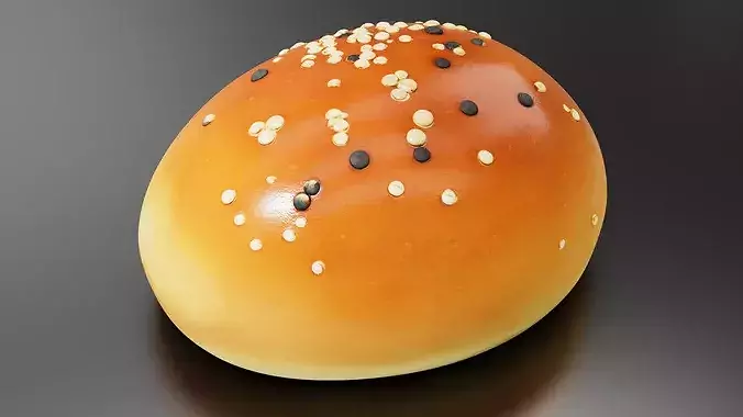 Brioche Burger Broetchen 3D print model 4