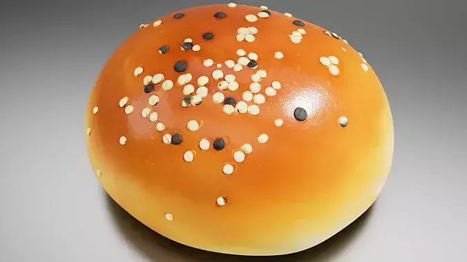 Brioche Burger Broetchen 3D print model 5