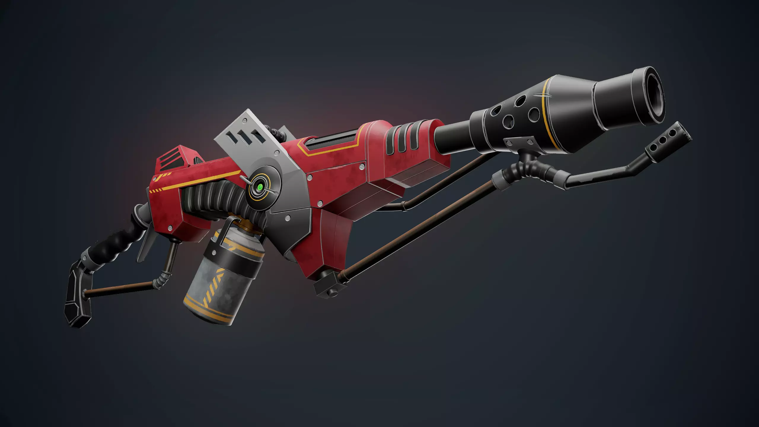 Flamethrower Free low-poly 3D model