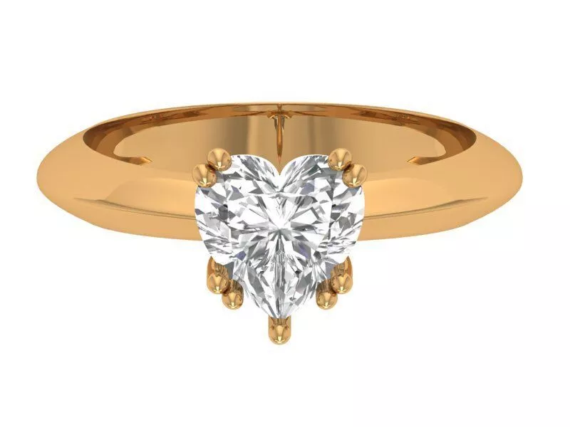Heart Engagement Ring 3D print model