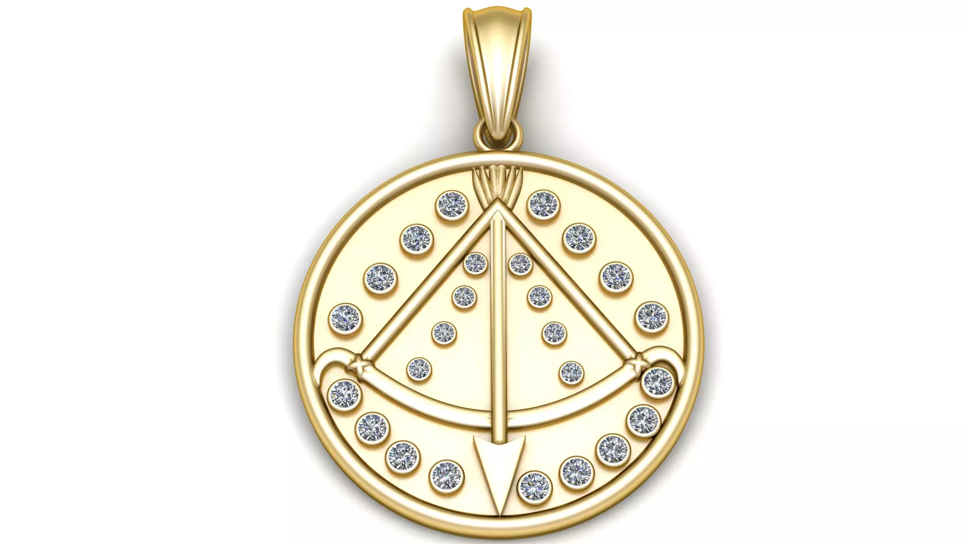 Libra Zodiac Diamond Pendant 3D Printable Jewelry Model 3D print model