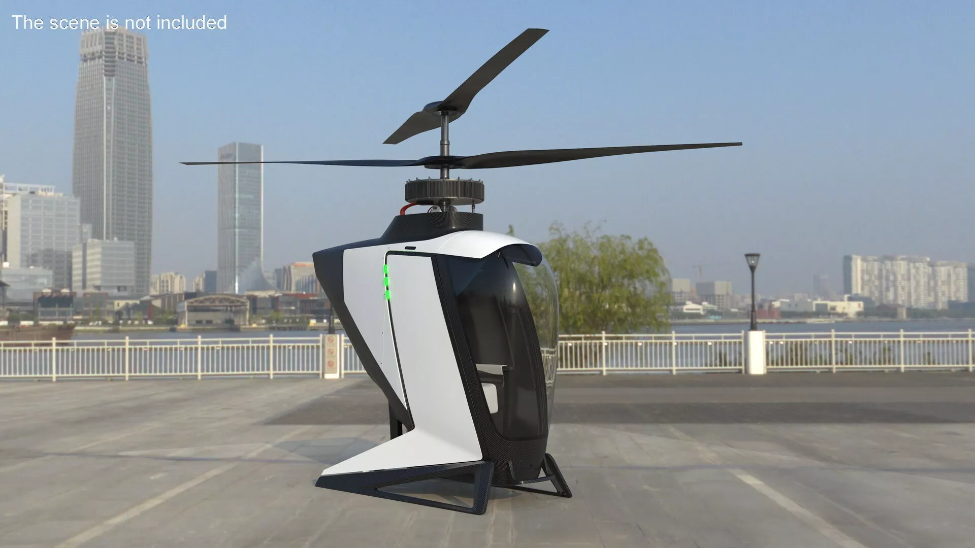 eVTOL Air Mobility Vehicle Rigged for Maya 3D model
