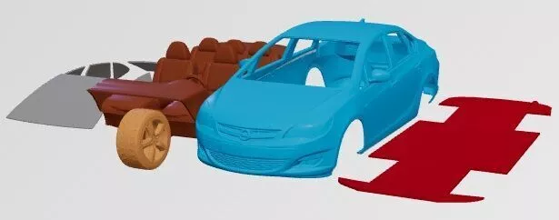 Opel Astra Sedan 2013 Printable Car 3D print model