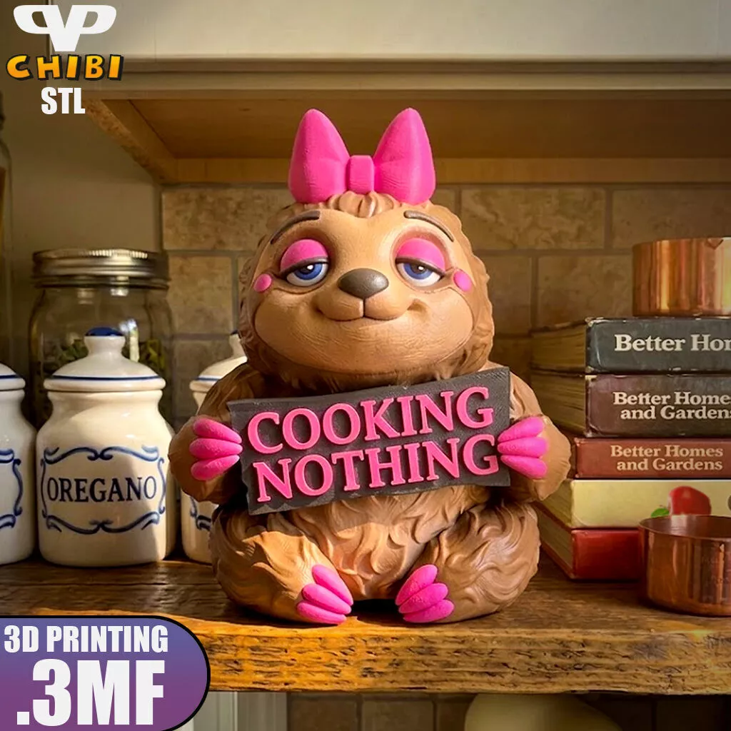 Sloth Pearl Chibi STL 3MF for 3D Printing 3DXM ChibiSTL 3D print model