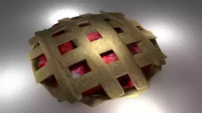 Strawberry Pie Free 3D model