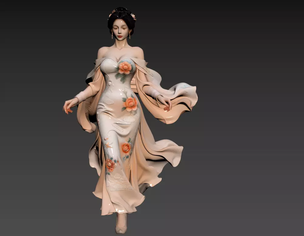 C17- Oriental Scene - Magnificent Women 3D model