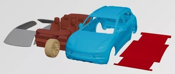 Porsche Cayenne 2011 Printable Car 3D print model