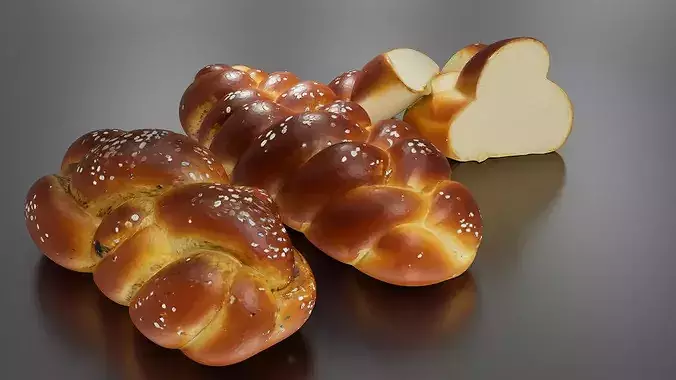 Challah Bread 01 -01 3D print model 5