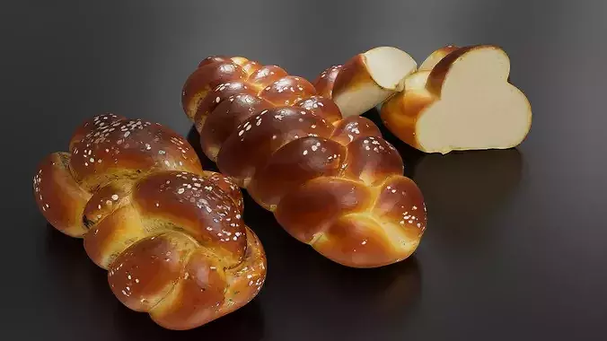 Challah Bread 01 -01 3D print model 2
