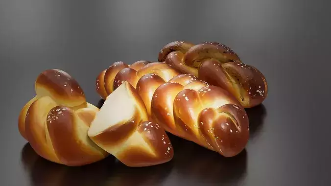 Challah Bread 01 -01 3D print model 3