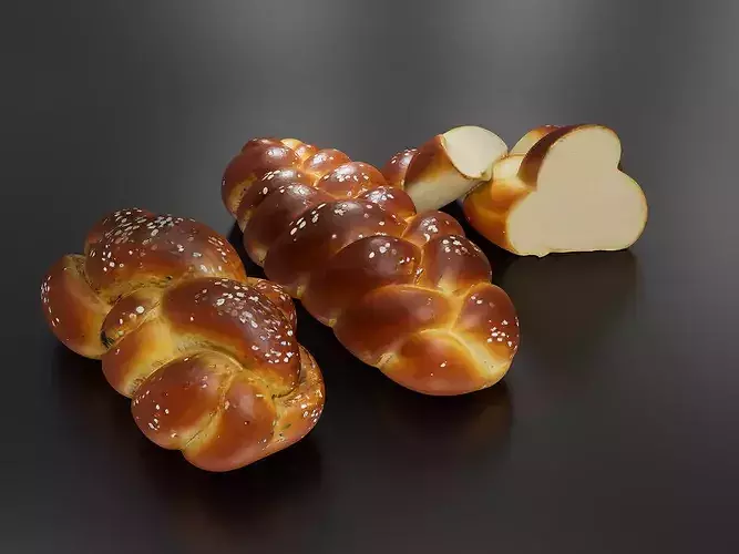 Challah Bread 01 -01 3D print model