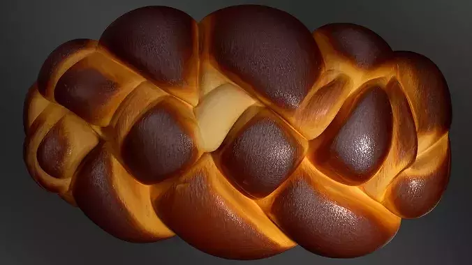 Challah Bread 01 -02 3D print model 6