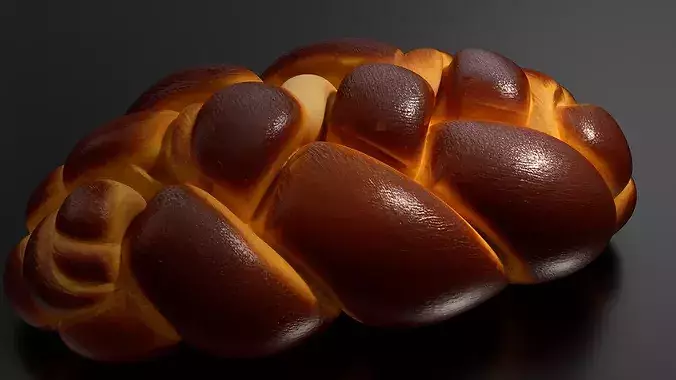 Challah Bread 01 -02 3D print model 2