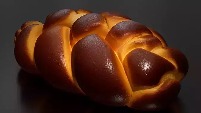 Challah Bread 01 -02 3D print model 3