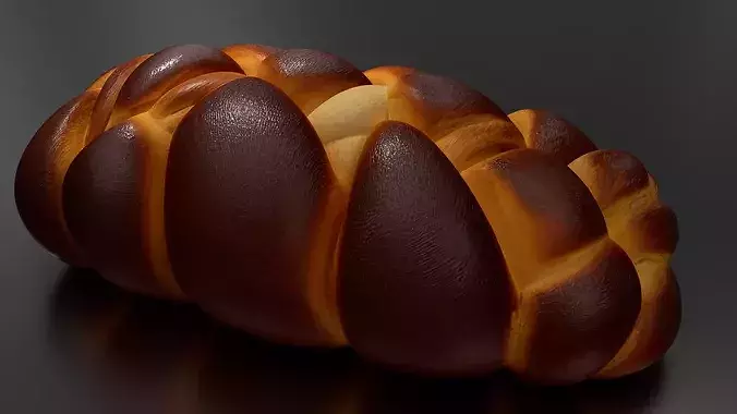 Challah Bread 01 -02 3D print model 5