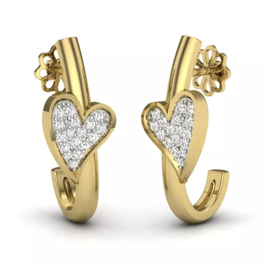 SILVER AND GOLD LONG EARRINGS 3D print model