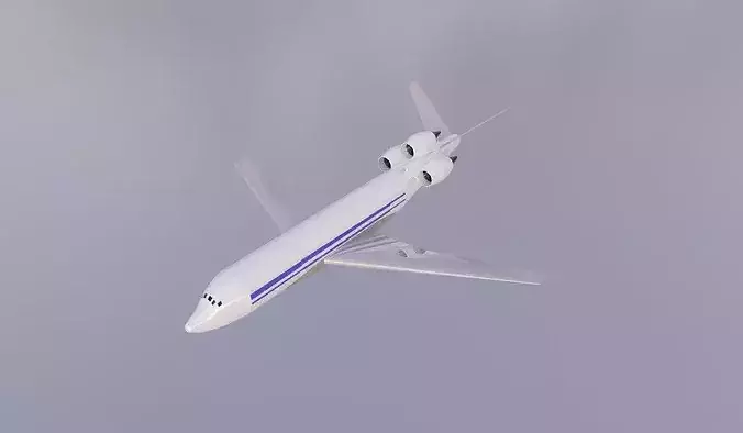 Fictional V-Tail Tri-Jetliner Concept - Non-IP Asset