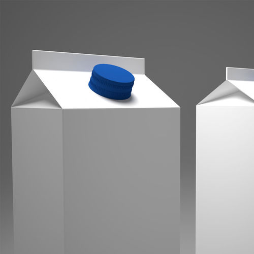 Milk carton box  Low-poly 3D model