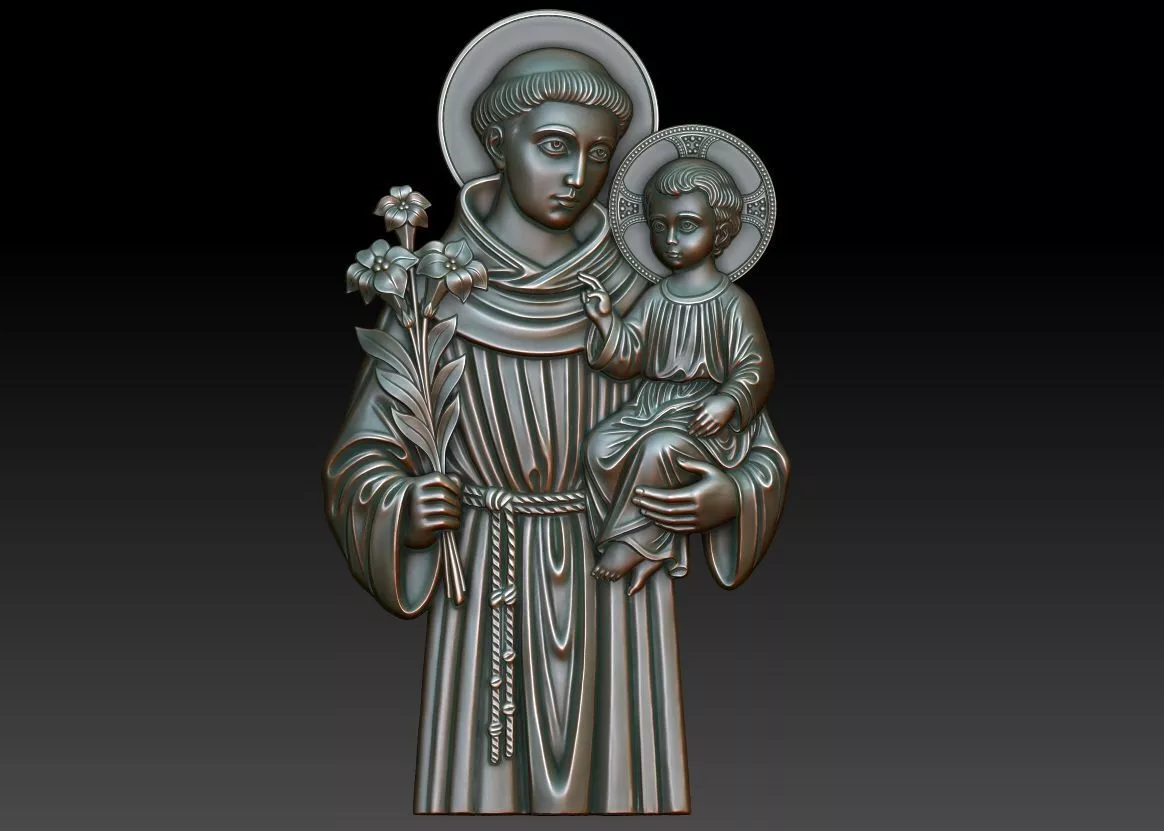 Saint Anthony of Padua 2 3D print model