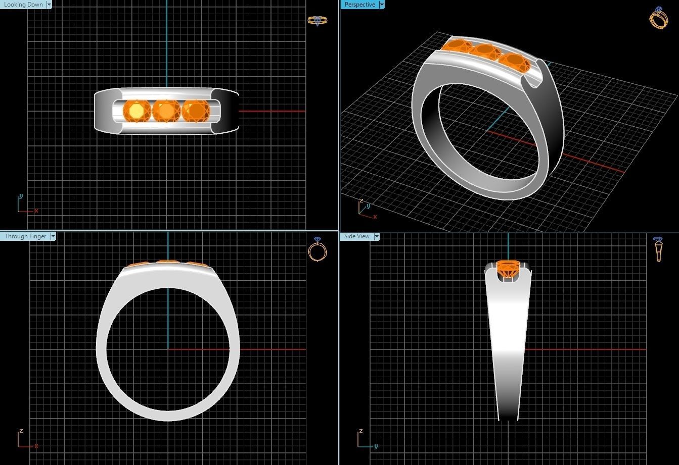 Ring R0064 3D print model_2