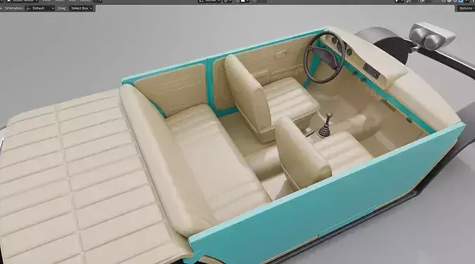 Volkswagen Brasilia 1977 3D print model 7
