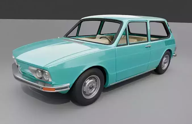 Volkswagen Brasilia 1977 3D print model 2