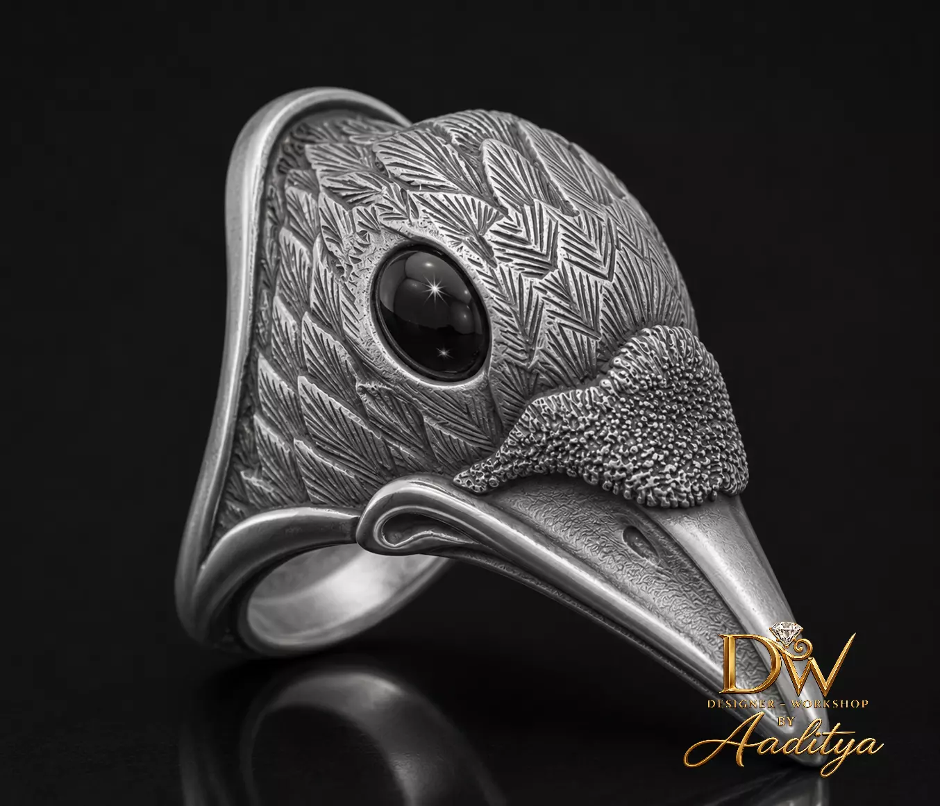 Eagle Raven Ring 3D print model