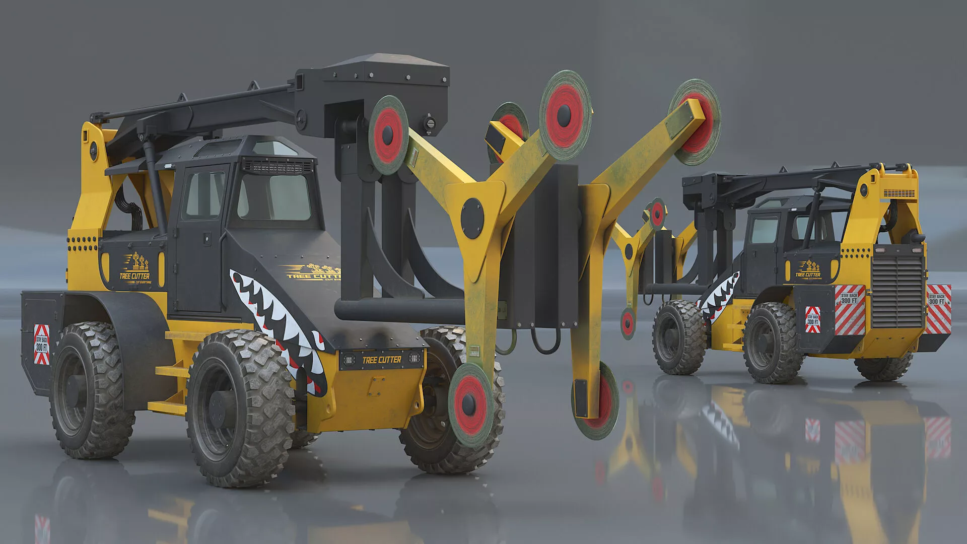 OMC Hedgehog Tree Trimmer Dirty Rigged for Maya 3D model