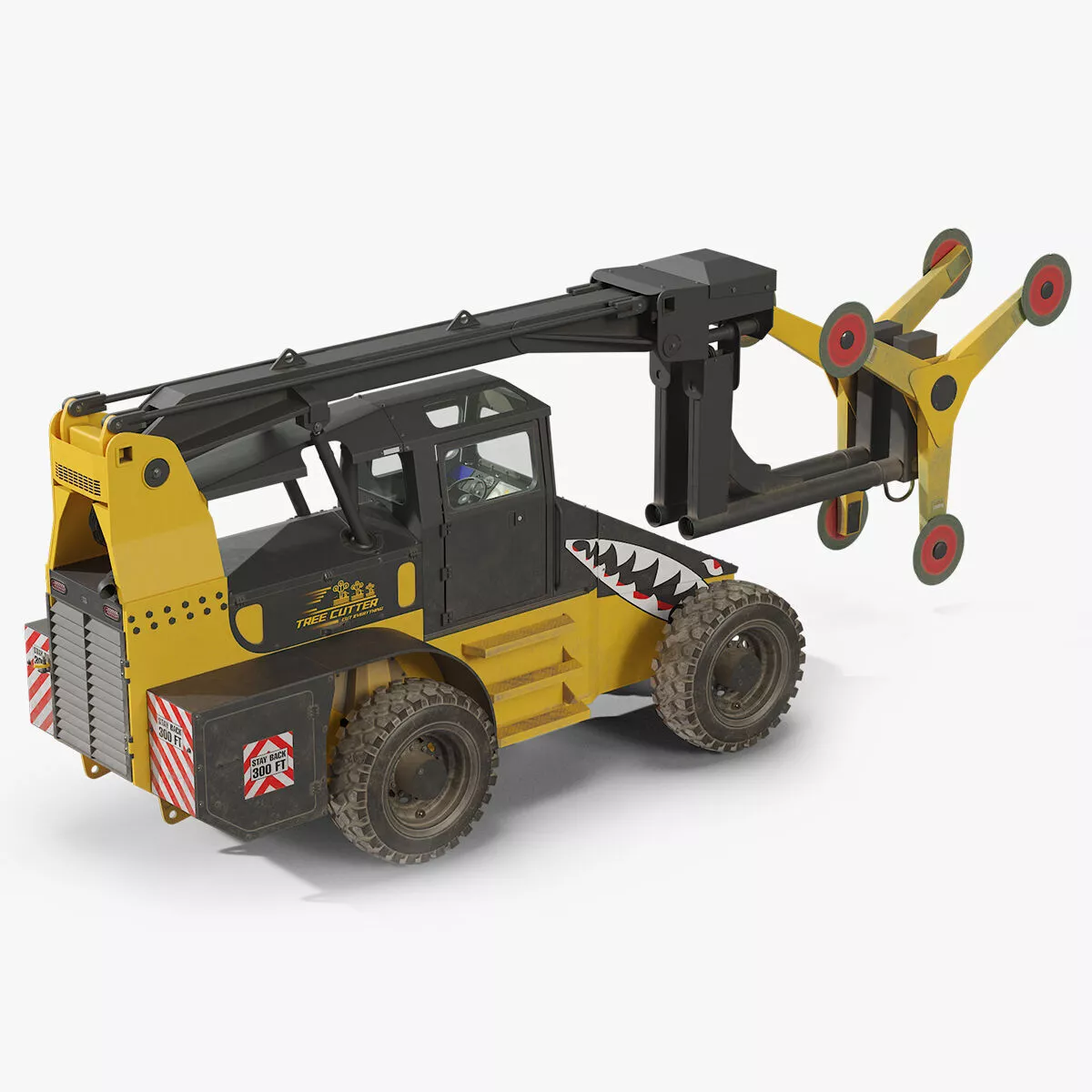 OMC Hedgehog Tree Trimmer Dirty Rigged for Cinema 4D 3D model