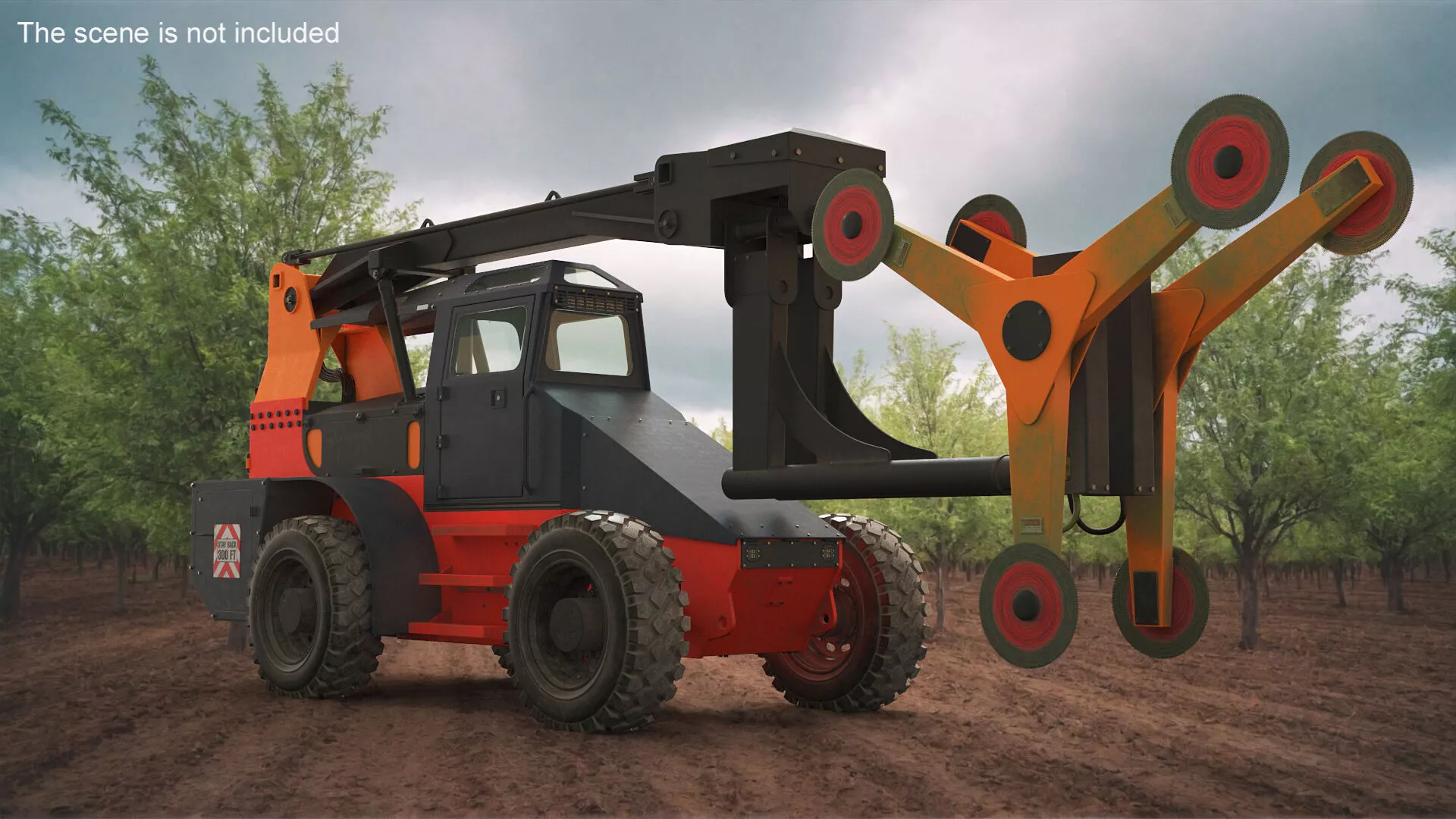 Tree Trimmer Machine Dirty Rigged for Cinema 4D 3D model