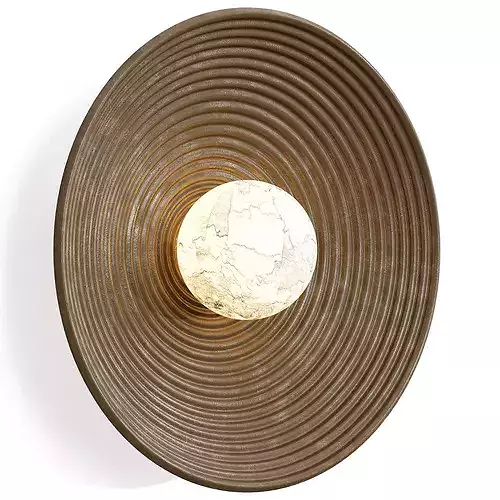 Concentric Wall Lamp By Allied Maker Low-poly 3D model 6