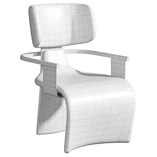 Ruufform Angel Plus Chair Low-poly 3D model 7