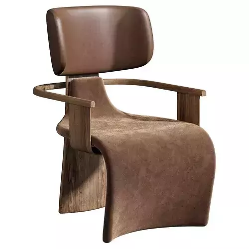 Ruufform Angel Plus Chair Low-poly 3D model 5
