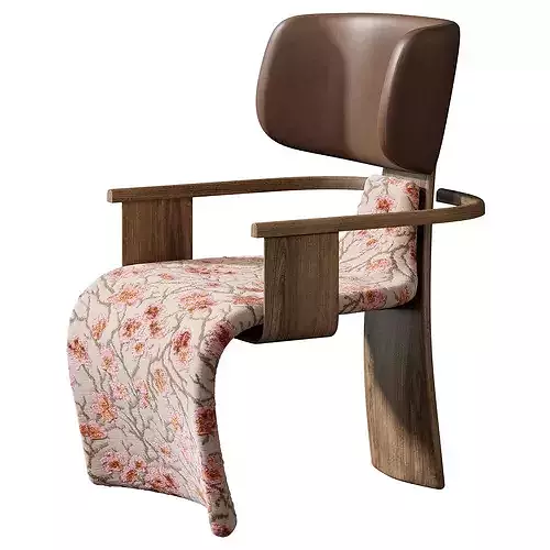 Ruufform Angel Plus Chair Low-poly 3D model 6